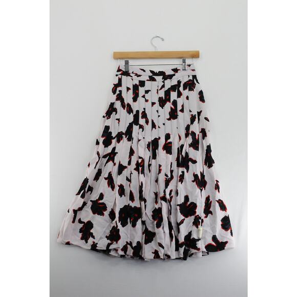 NWT Proenza Schouler painted iris pleated flare midi skirt womens 0 cottagecore - Picture 1 of 6